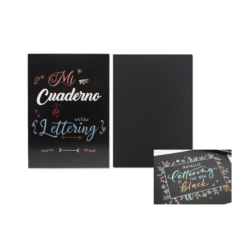 CUADERNO DE LETTERING A4 50H NEGRAS 80G