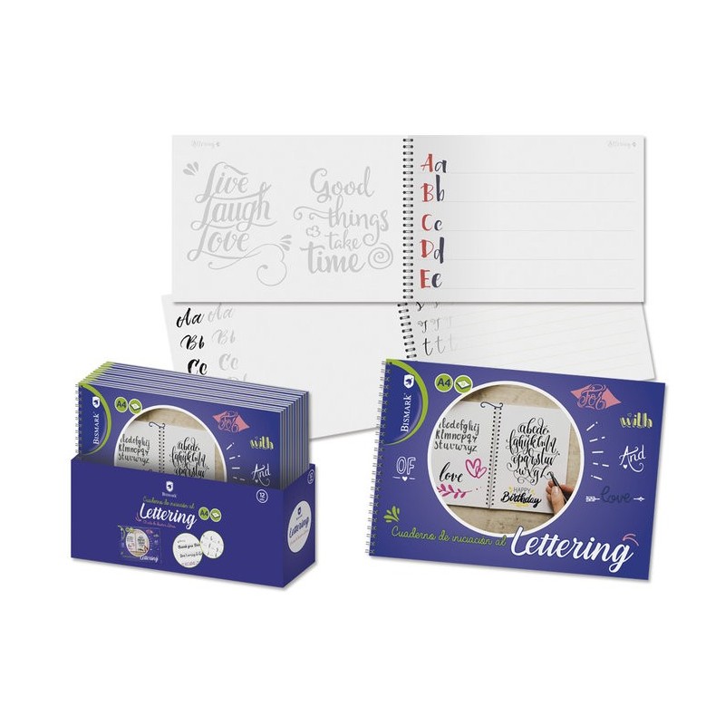 CUADERNO ESPIRAL DE LETTERING A4 32H 120G 21X297