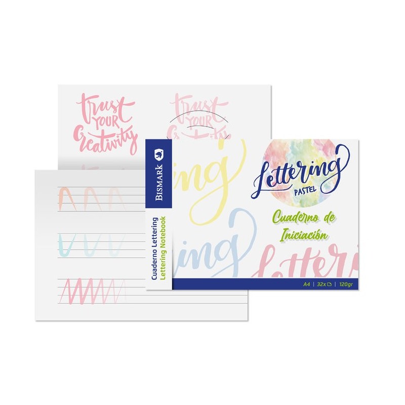 CUADERNO INICIACION LETTERING ING PASTEL A4 32H