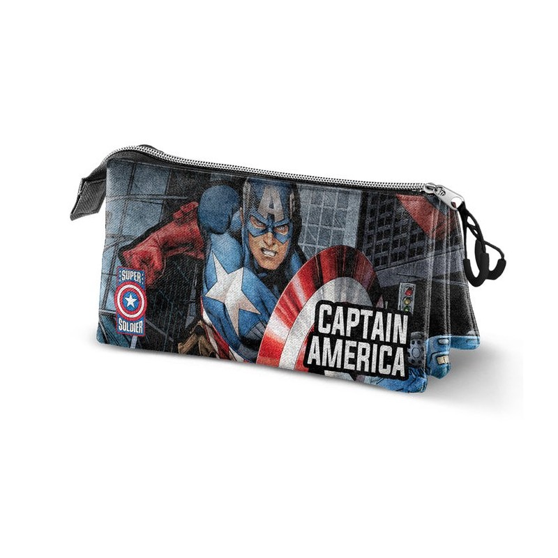 PORTATODO TRIPLE CAPITAN AMERICA DEFENDER