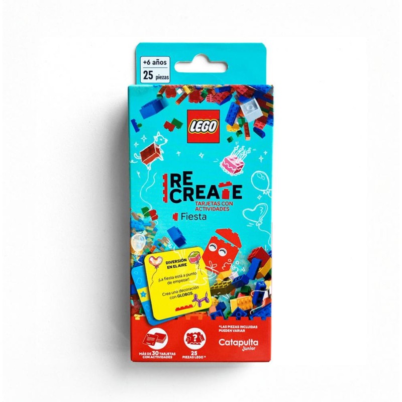 Lego recreate fiesta, construcción tarjetas con actividades Lego recreate fiesta, construcción tarjetas con actividades
