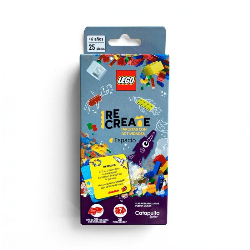 Lego recreate espacio, construcción tarjetas con actividades Lego recreate espacio, construcción tarjetas con actividades